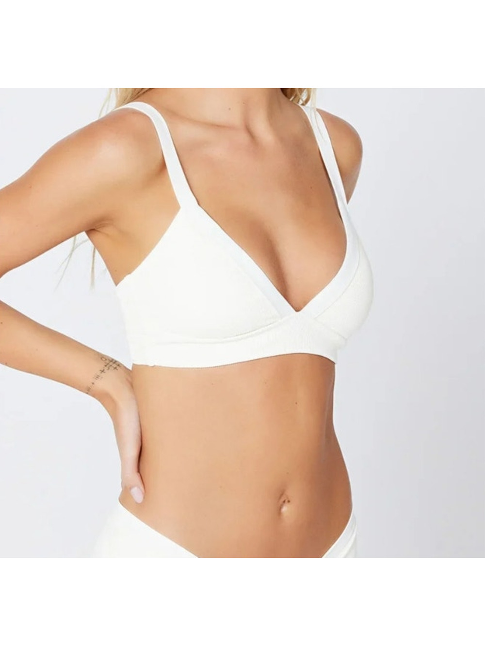 L*Space Vera Bikini Top in White Size XS NWT